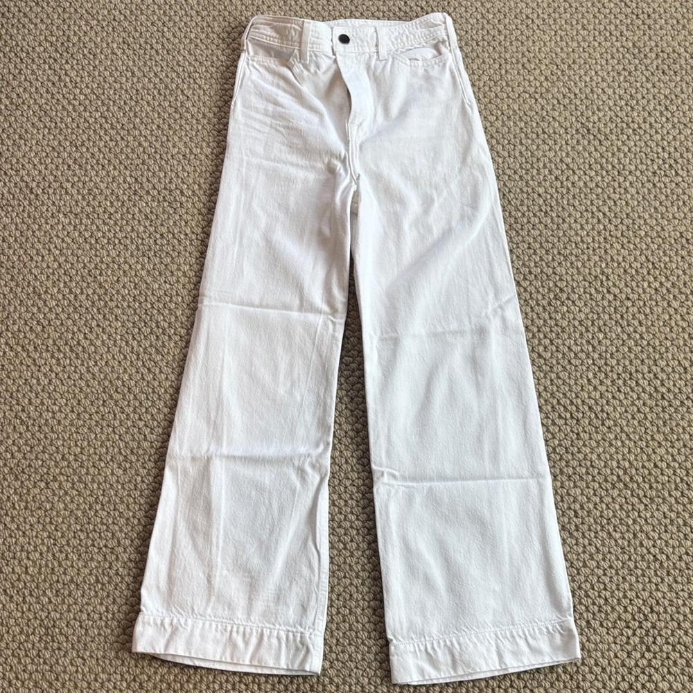 G Label White Wide-Leg Jeans